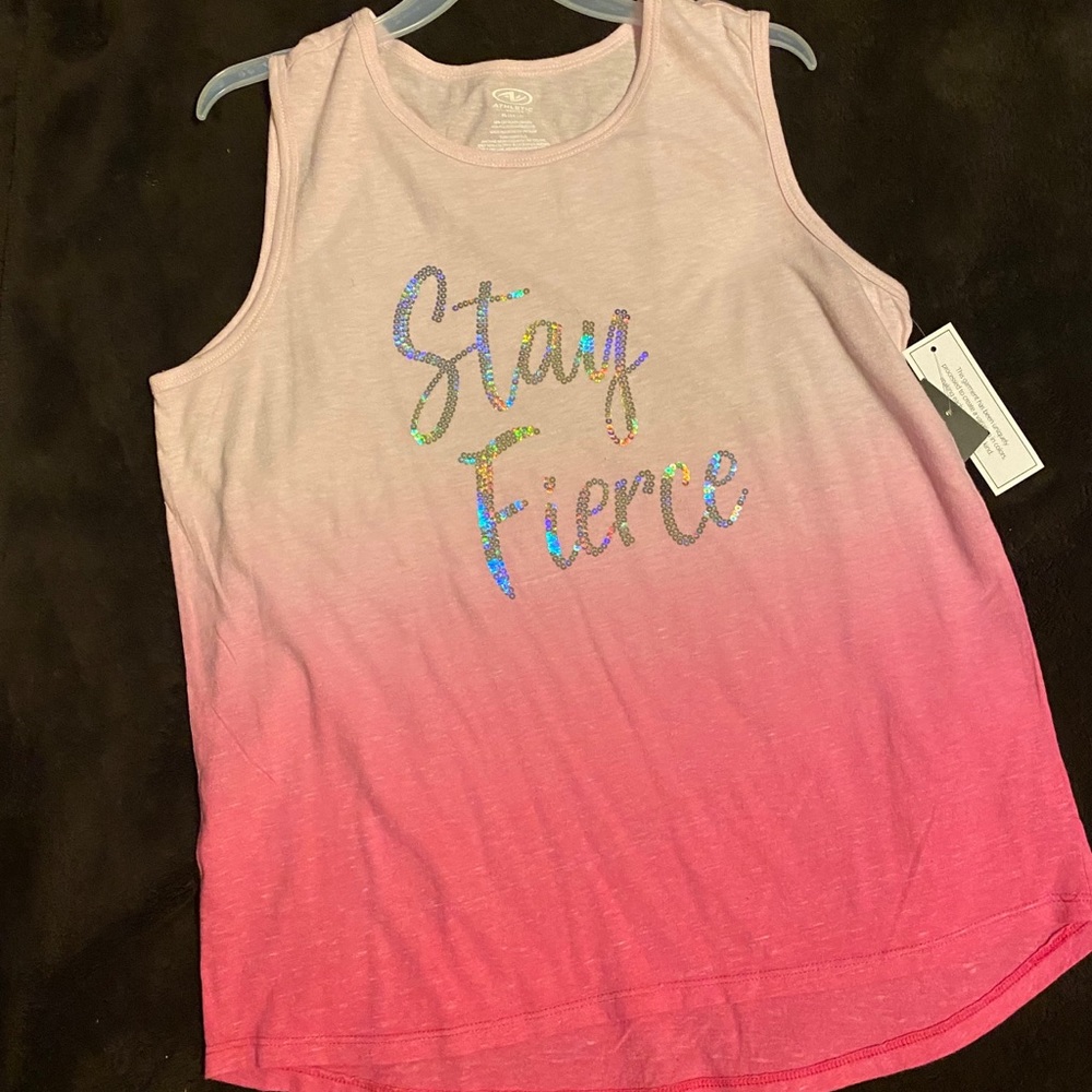 New Athletic works pink with sequence Top